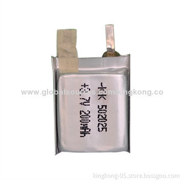 200mAh Li-polymer Square Battery with CE, RoHS Marks